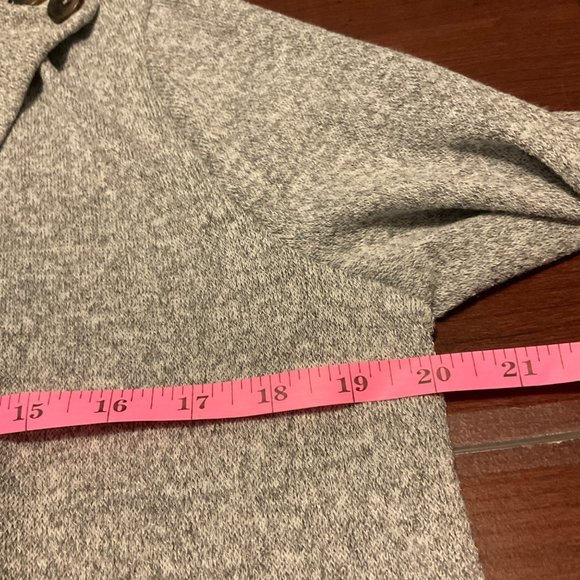 Orange Farm Asymmetrical Grey Cowl Neck Cardigan Size M - Picture 5 of 6